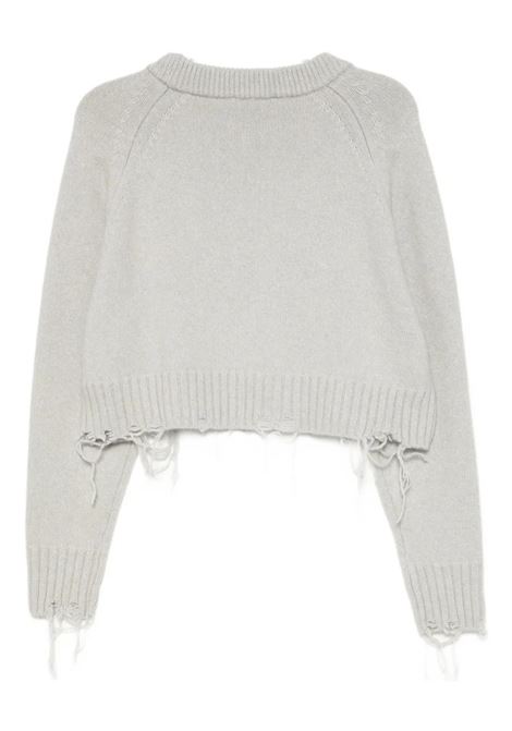 maglione damage cropped donna grigio LOW CLASSIC | LW253KN050147